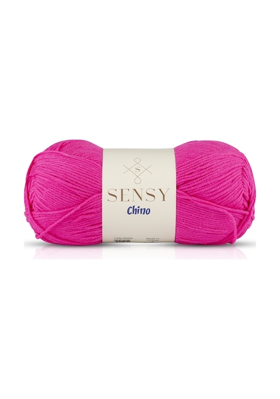 Sensy Chino El Örgü İpi Amigurumi İpi Kazak Bluz Hırka Yelek İp Tunik İpi Fuşya İp 100 Gr - 330 M