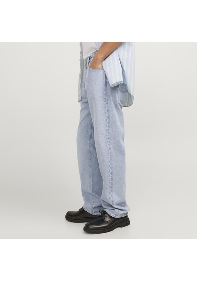 Jack & Jones Erkek Relaxed Fit Yüksek Bel Jean - Chris - 12254099 Blue Denim