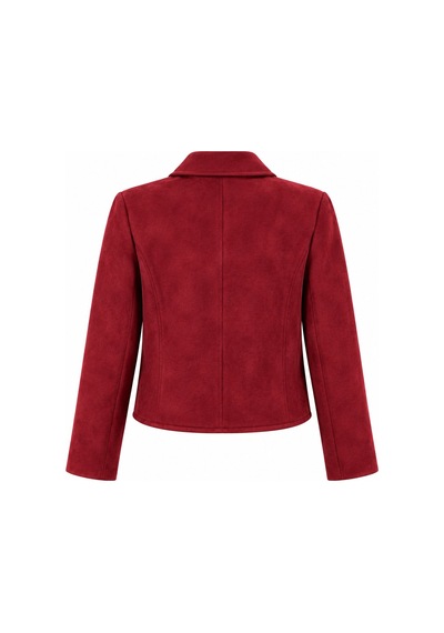 Laluvia Bordo Çift Cepli Nubuk Ceket - 2y4456