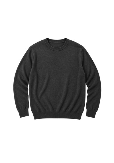 Battalmoda Erkek Büyük Beden Antrasit Bisiklet Yaka Pamuklu Kazak 3xl-4xl-5xl-6xl