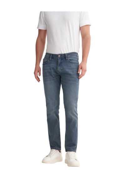 Cazador Erkek Terry Normal Bel Slim Fit Boru Paça Jean Pantolon Koyu Gri