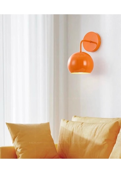 Rsylight Retro Turuncu Ledli Dekoratif Aplik Günışığı Ampullü