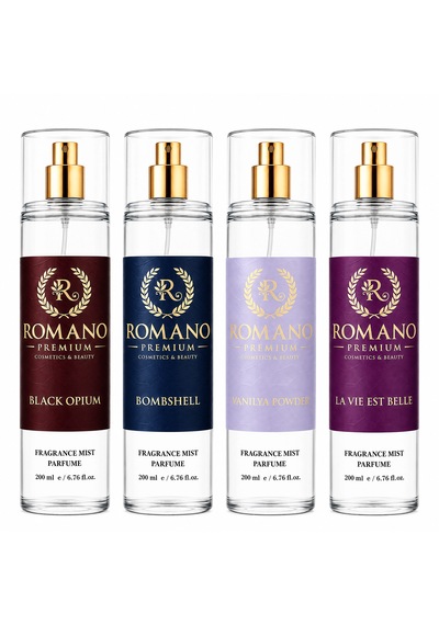 Bombshell-la Vie Est Belle-black Opium-vanilya Powder 4 Lü Set Vücut Spreyi 200 Ml Kalıcı Yüksek Esans