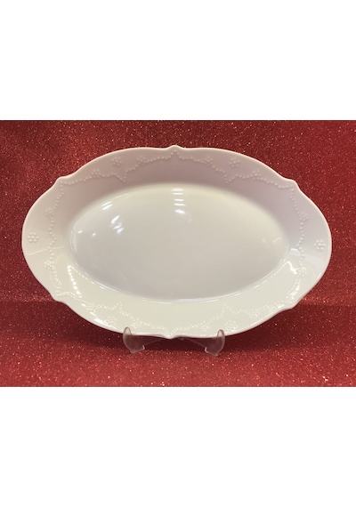 Porland Porselen Queen Beyaz 30 Cm Kayık Tabak