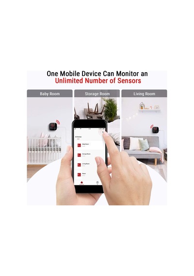 Thermopro Tp90 Wifi Akıllı İç Mekan Termometre Ve Nem Ölçer, Sınırsız Menzilli Telefon Kontrollü Ve Alexa Uyumlu Higrometre