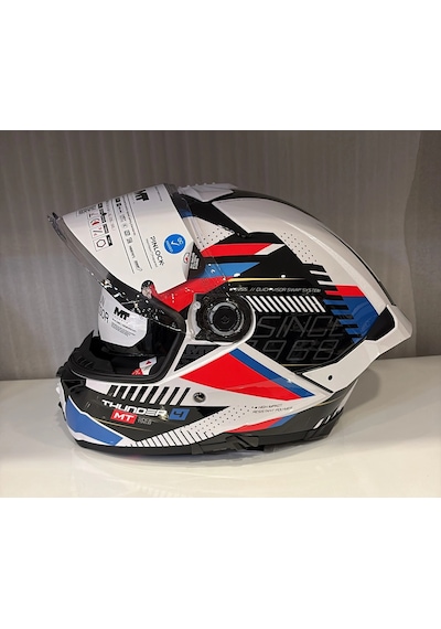 Kask Mt Thunder 4r Sv Luminence A7 Parlak Mavi/beyaz