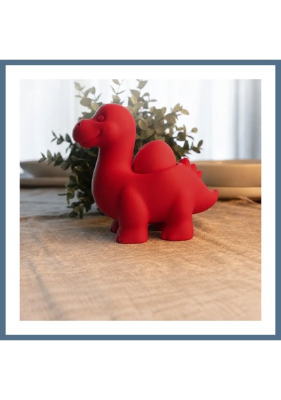 Buradabulabilirsin 3d Baskı Dinozor Yumurtalık - Sevimli Eggosaurus Yumurta Tutucu-kırmızı Bbz