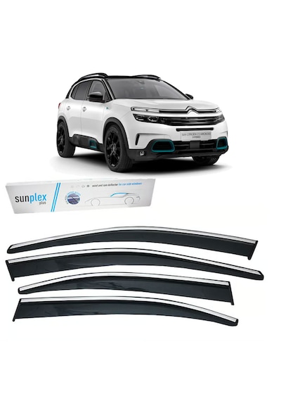 Sunplex Citroen C5 Aircross 2019- Krom Cam Rüzgarlığı 4 Parça