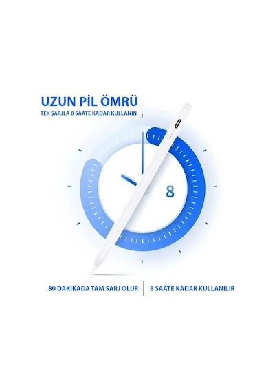 Apple Uyumlu iOS Android Windows İle Tablet Telefon iPad Yazı Çizim Kalemi + Yedek Uç