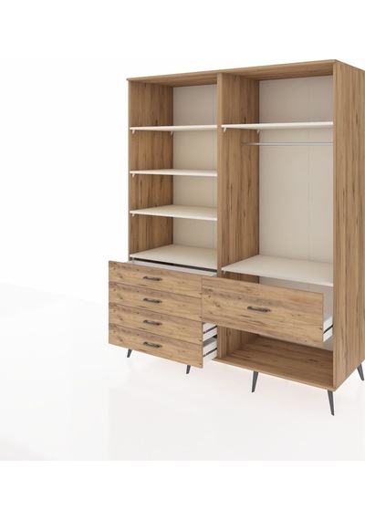 Kronos Gardrop 6 Raflı 5 Çekmeceli Tek Askılı 176x59x221 Çam-aytaşı/çam Aytaşı/çam Kronos Gardrop 6 Raflı 5 Çekmeceli Tek Askılı 176x59x221 Çam-aytaşı/çam Aytaşı/çam