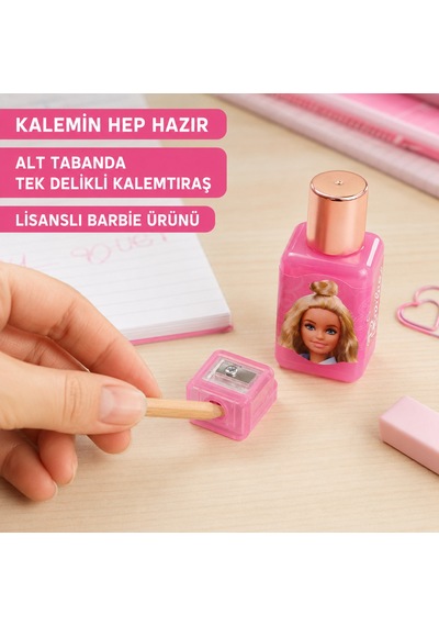 Bakgelal Barbie Ruj Şeklinde Silgi Ve Kalemtıraş 2 Si 1 Arada Eğlenceli Kırtasiye Ürünü - 9022246506727