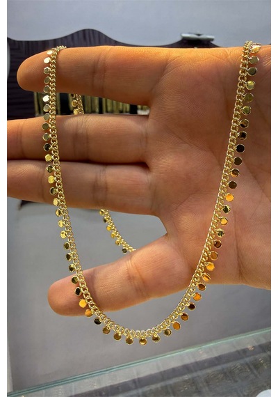 Pullu 45 Cm Kolye Altın