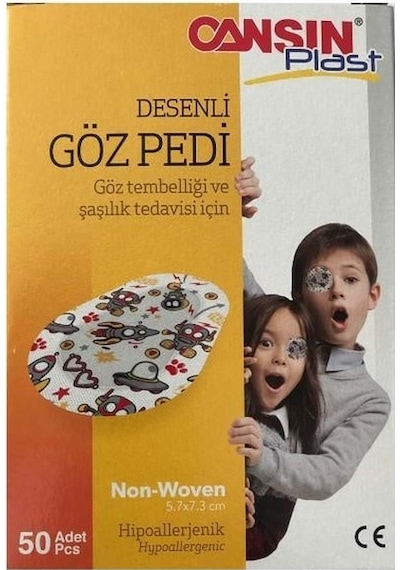Cansın Plast Desenli Çocuk Göz Pedi 50'li