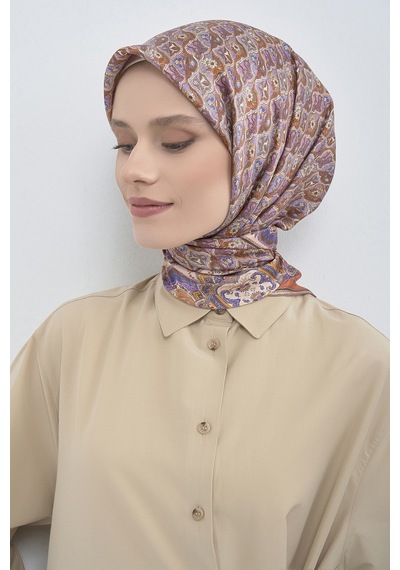 Armine Saf İpek Sura Eşarp-2026 İlkbahar-yaz- 951800d Pudra-turuncu