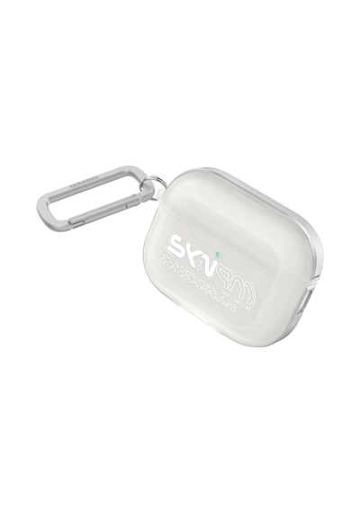 Apple Uyumlu AirPods Pro 3 Kılıf Skinarma Transparan Mat Tasarım Kinzoku Kılıf Beyaz Beyaz