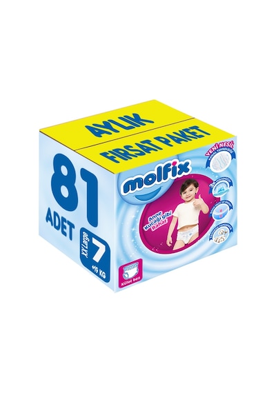 Molfix Külot Bebek Bezi Beden:7 19+kg Xx Large 81 Adet 7 Numara