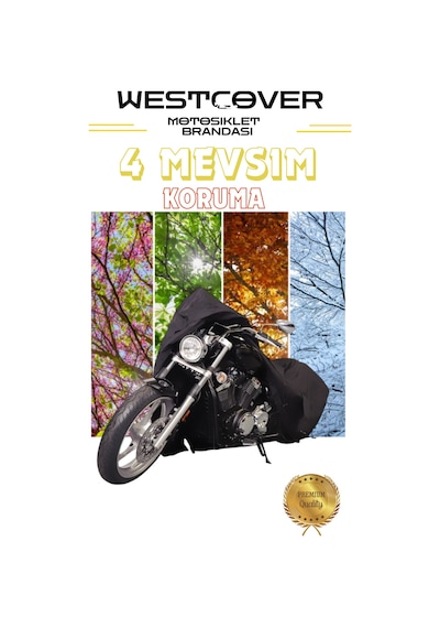 Stmax Elit 960 Motosiklet Brandası Siyah Arka Çanta Ve Kilit Uyumlu