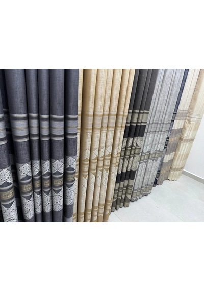 Nivemeshome Ceyhan V-2504 Antrasit 1/3 Pileli Fon Perde Apm 50x250