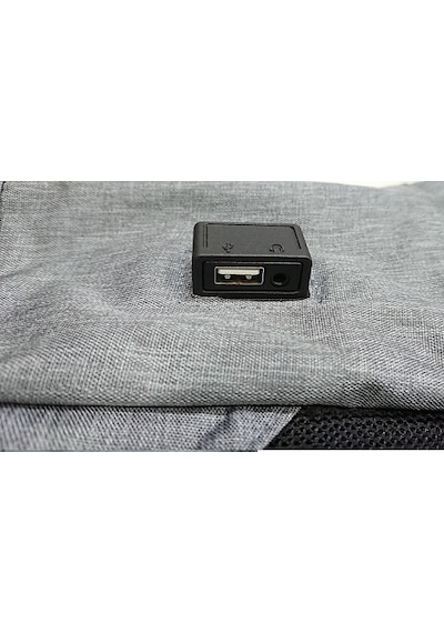 Laptop Sırt Çantası Usb Sırt Çantası Aux Girişli 1.Sinif Siyah