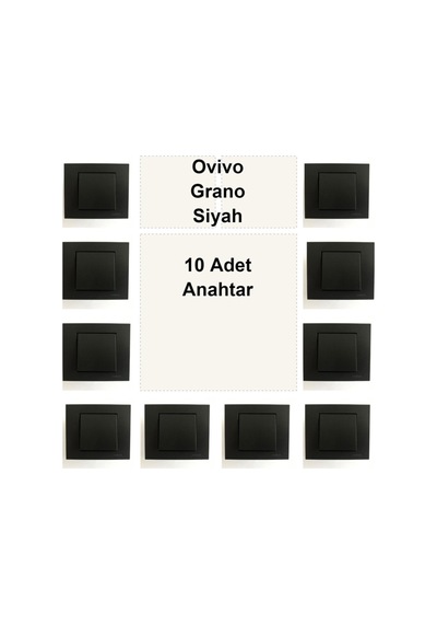 Ovivo Grano Siyah 10 Adet Anahtar