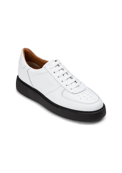 Deery Hakiki Deri Beyaz Erkek Sneaker Ayakkabı - 01965Mbyze01 Beyaz