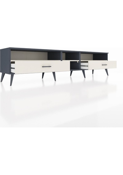 Hyperion Tv Ünitesi 3 Raflı 2 Çekmeceli 220x44x51 Antrasit-aytaşı Aytası/aytası - Antrasıt Hyperion Tv Ünitesi 3 Raflı 2 Çekmeceli 220x44x51 Antrasit-aytaşı Aytası/aytası - Antrasıt