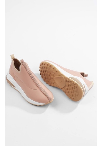 Paris Bej Şerit Taş Detaylı Sneaker Lj701-bej Bej