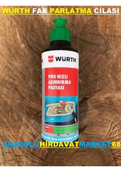 Würth P80 Far Parlatma Cilası Far Parlatır Leke Çıkarır 250ml