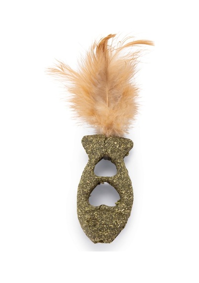 Hnrlıshp Beeztees Kedi Oyuncağı, Kediotu Balık, Tüylü, 12x3,5cm