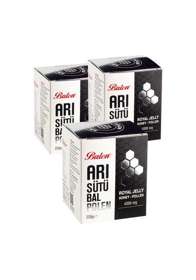 Balen Arı Sütü Bal Polen 3 x 230 G 4000 MG