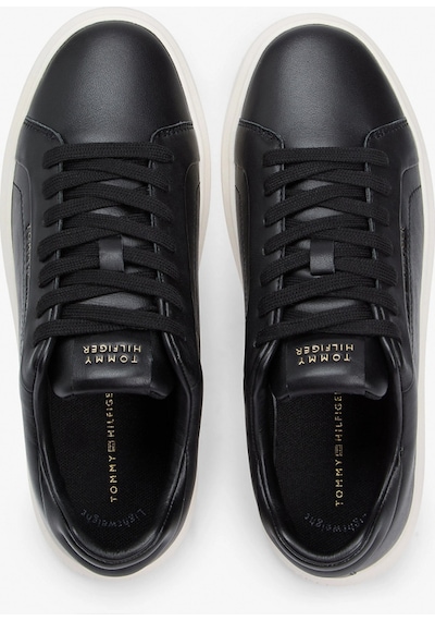 Tommy Hilfiger Icon Court Hafif Parlak Kadın Siyah Sneaker Fw0fw08949bds Siyah