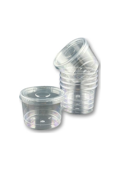 Kapaklı Sert Plastik Tatlı Kasesi Magnolya Kabı 250ml 60 Adet