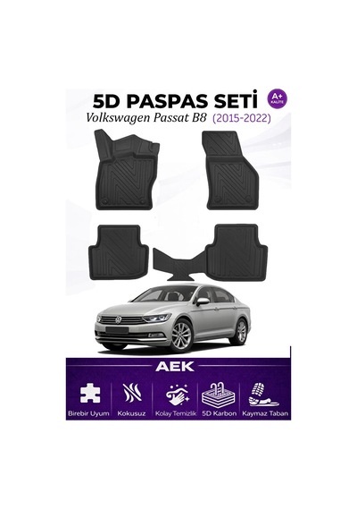 Volskwagen Passat B8/b8,5 2015+ Araca Özel Havuzlu "karbon" Paspa