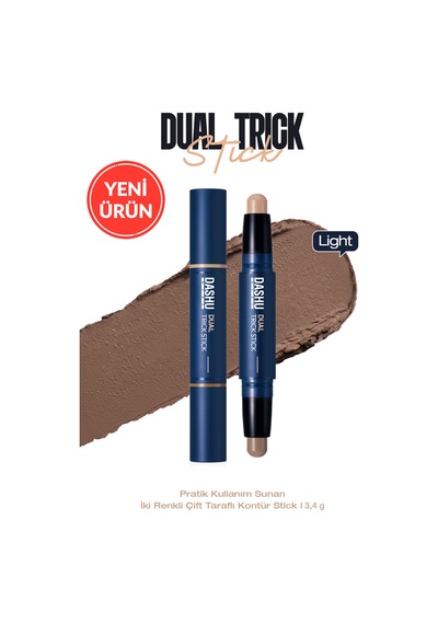 Dashu Pratik Kullanım Sunan İki Renkli Çift Taraflı Kontür Stick Mens Dual Trick Stick Light