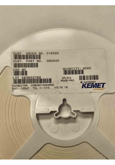 C0603c104k4racauto 100nf 63v 603 Kondansatör 175 Adet