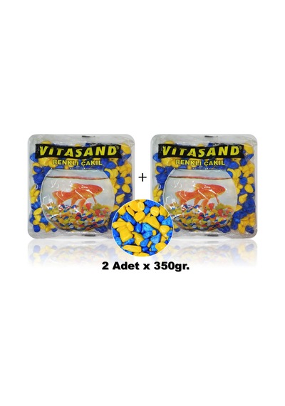 Çakıl Taşı Sarı Lacivert 350 Gram X 2 Paket