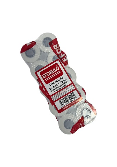 Yazar Kasa Pos Rulosu 56 Mm X 16 Mt Termal Rulo 10'lu Paket