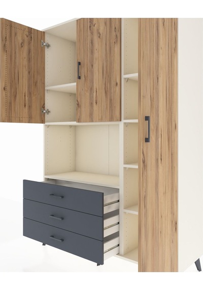 Hyperion Dolap 7 Raflı 3 Çekmeceli 3 Kapaklı 132x44x195 Aytaşı-çam/antrasit Atlas Çam/antrasıt Hyperion Dolap 7 Raflı 3 Çekmeceli 3 Kapaklı 132x44x195 Aytaşı-çam/antrasit Atlas Çam/antrasıt