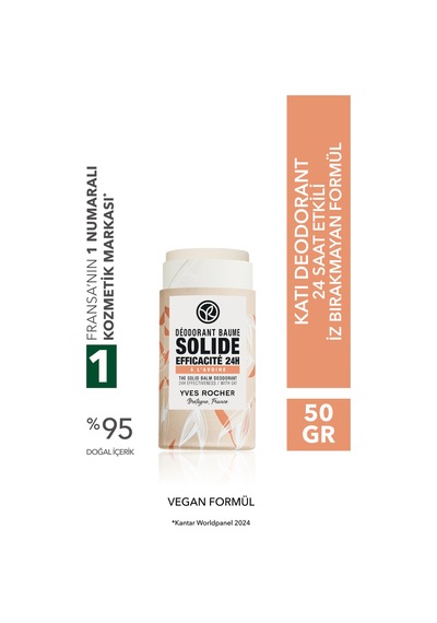 Yves Rocher Katı Deodorant - Ter Kokusu Önleyici-50 Gr-94316 50 Ml