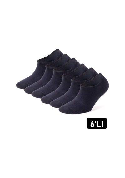 Just Inner Erkek 6 Lı Bambu Çorap Sneaker Dikişsiz Rahatlık Hissi 11300 Lacivert