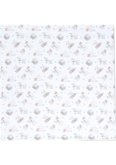 Gezenbebe Hero Müslin Bebek Battaniye 120x120 Bej