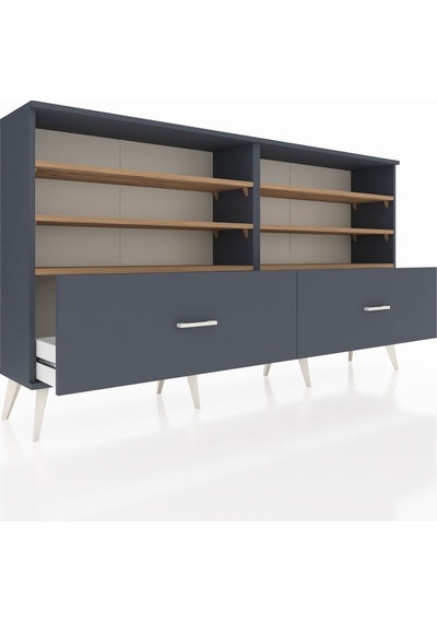 Arges Konsol 6 Raflı 2 Çekmeceli 176x30x99 Antrasit-çam/antrasit Atlas Çam/antrasıt - Antrasıt Arges Konsol 6 Raflı 2 Çekmeceli 176x30x99 Antrasit-çam/antrasit Atlas Çam/antrasıt - Antrasıt