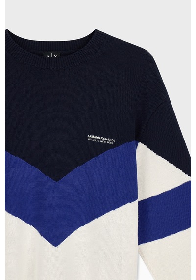 Armani Exchange Pamuklu Bisiklet Yaka Renk Bloklu Kazak Erkek Kazak Xm003561 Af18754 M0413 Beyaz-lacivert Beyaz - Lacivert Armani Exchange Pamuklu Bisiklet Yaka Renk Bloklu Kazak Erkek Kazak Xm003561 Af18754 M0413 Beyaz-lacivert Beyaz - Lacivert