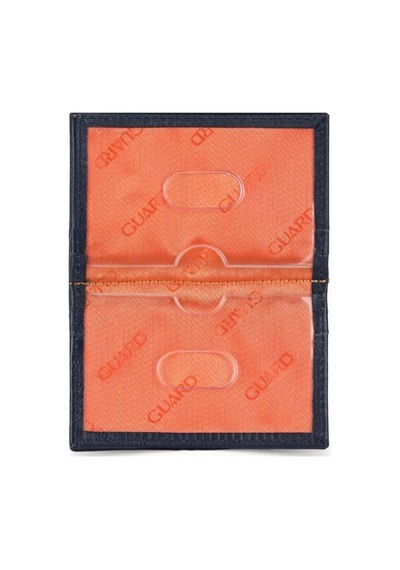 Guard Leather Guard Lacivert Temi Nappa Deri Kartlık Çok Renkli
