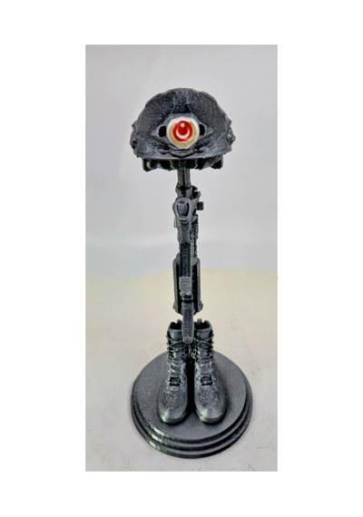 Falden Soldier Askeri Anıt Biblo Figür 20cm Gümüş