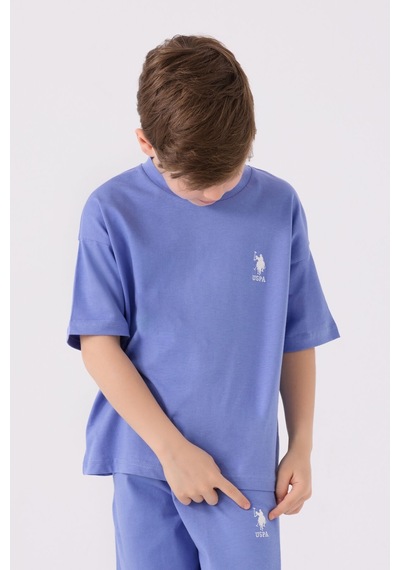 U.S. Polo Assn. Erkek Çocuk Lavanta Bermuda Takımı 5274-43687 Lavanta