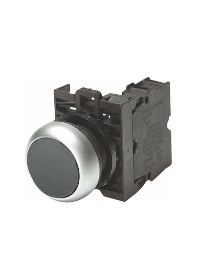 Eaton M22-d-s/k01 ,kontak-1k Siyah Yaylı M22 Buton