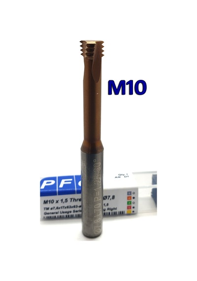 M10 Karbür Tialn Diş Frezesi Elmas Threadmill