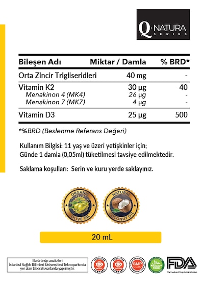 D3k2 Mk-4, Mk-7 20 Ml Damla 2'li