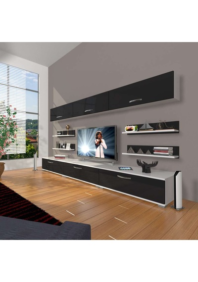 Decoraktiv Eko 8y Slm Tv Ünitesi Tv Sehpası Beyaz - Siyah